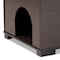 Baxton Studio Mariam ModernDark Brown Finished Wood Cat Litter Box Cover House 194-11765-ZORO - alternate 7